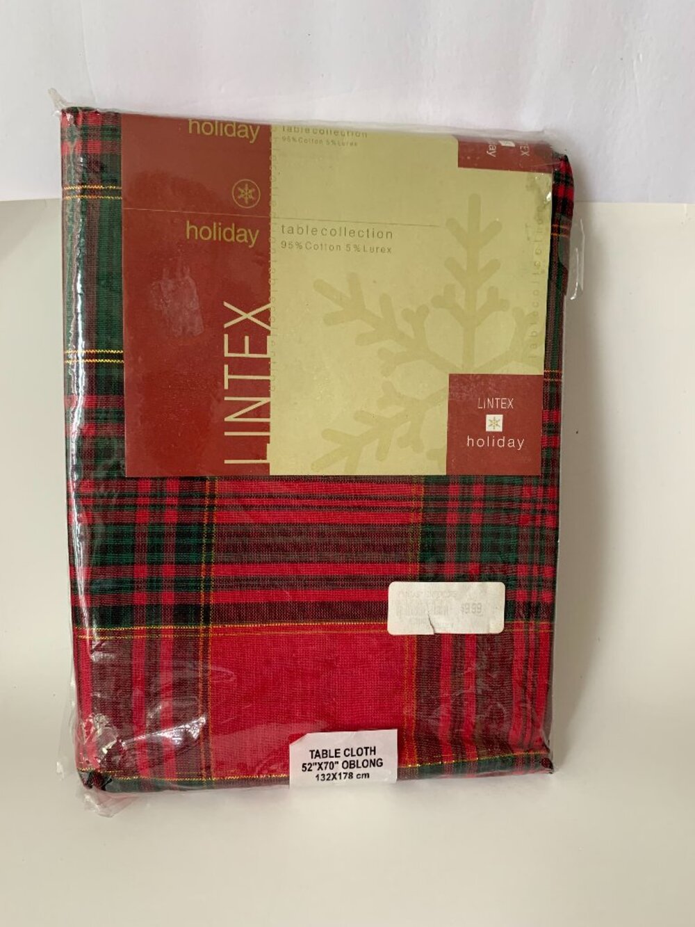 LINTEX HOLIDAY TABLE COLLECTION MAXWELL TABLECLOTH OBLONG 52" BY 70" NEW